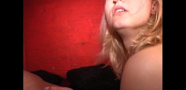  Hot blonde hanger-tit MILF spanked fingered to orgasm by sweaty BBW lesbo